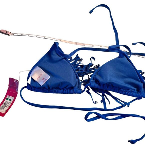 Xhilaration blue fringe bikini top M ** - Picture 6 of 6